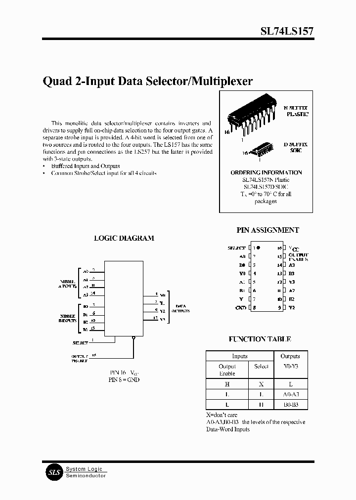 SL74LS157_256640.PDF Datasheet