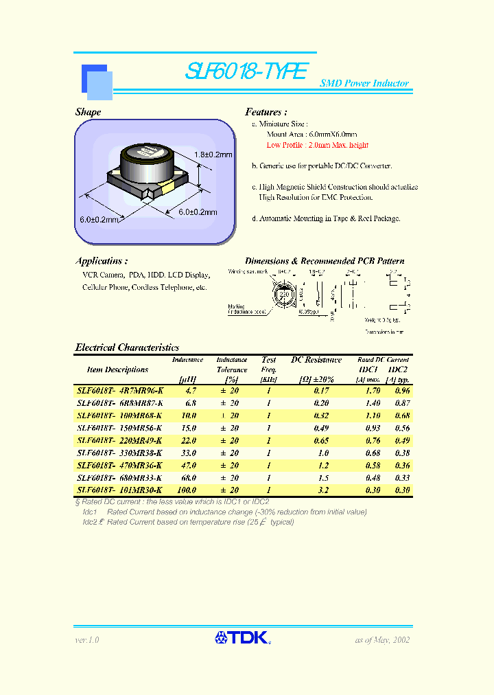 SLF6018T-6R8MR87-K_291616.PDF Datasheet