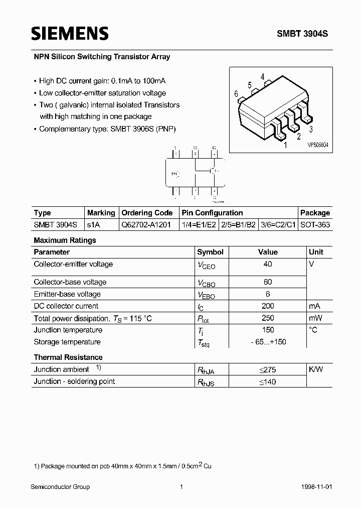 SMBT3904S_43364.PDF Datasheet