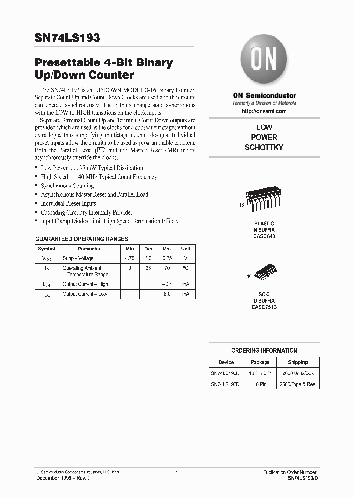 SN74LS193D_276029.PDF Datasheet