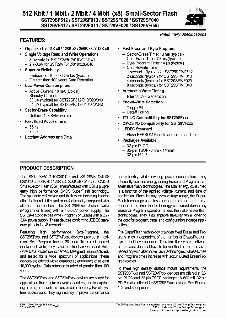 SST29SF040_186922.PDF Datasheet