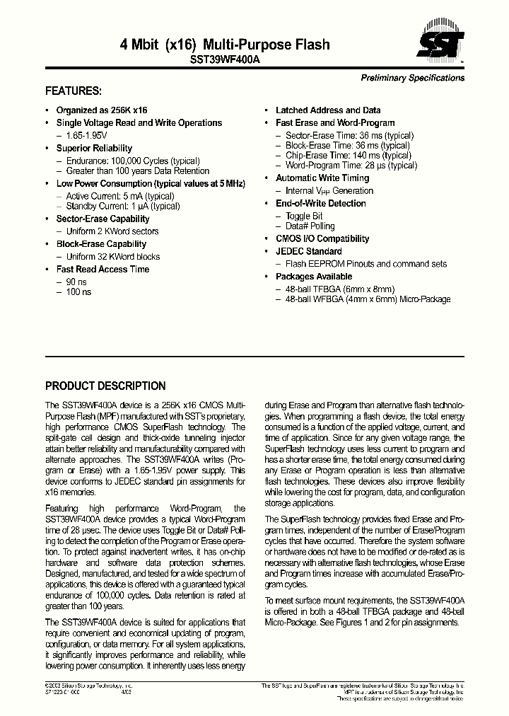 SST39WF400A_275626.PDF Datasheet