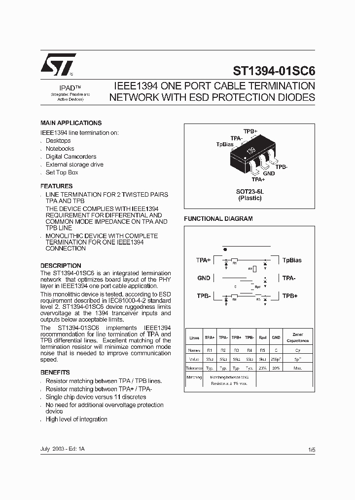 ST1394-01SC6_282369.PDF Datasheet