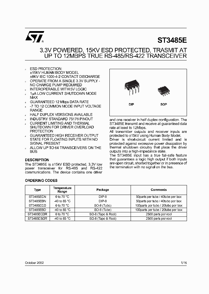 ST3485EC_292037.PDF Datasheet
