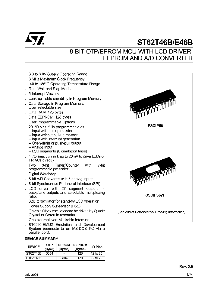 ST6246BB6_255766.PDF Datasheet