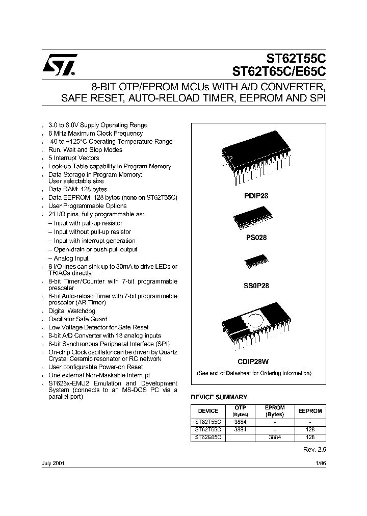 ST62T65CM6_255938.PDF Datasheet