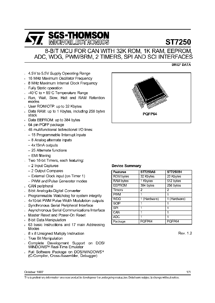 ST7250_288319.PDF Datasheet