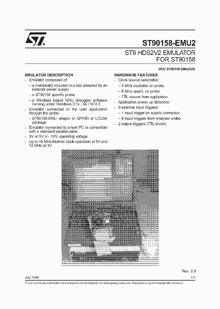 ST90158-EMU2_277621.PDF Datasheet
