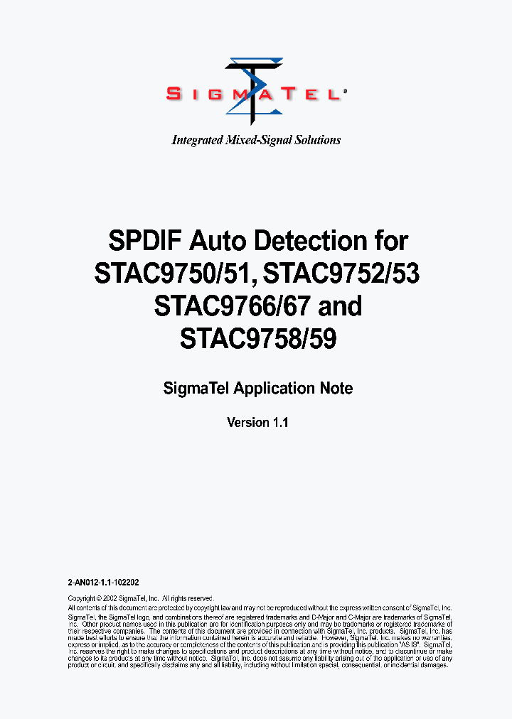 STAC9750_202974.PDF Datasheet