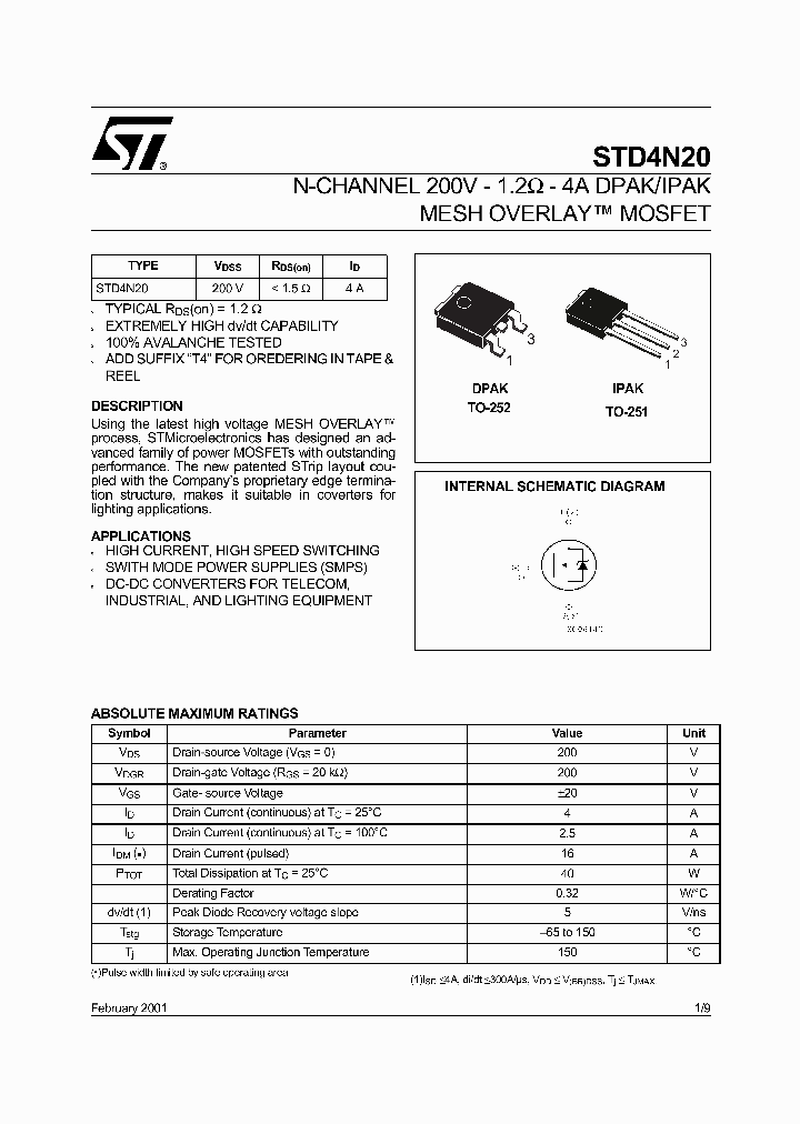 STD4N20_293046.PDF Datasheet