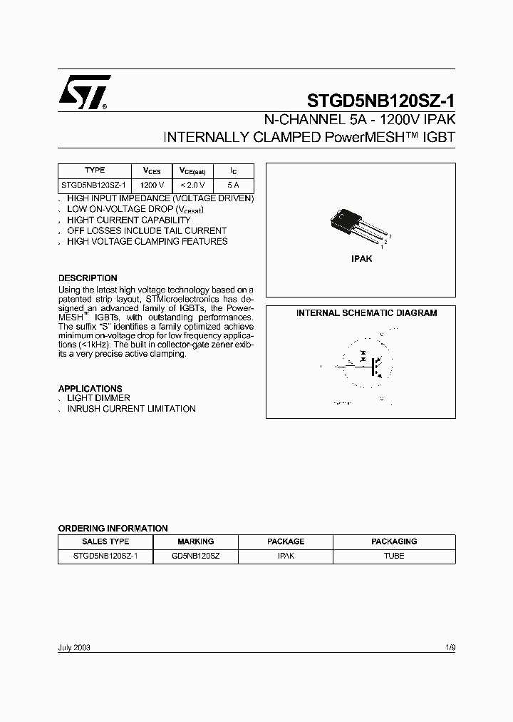 STGD5NB120SZ-1_280031.PDF Datasheet