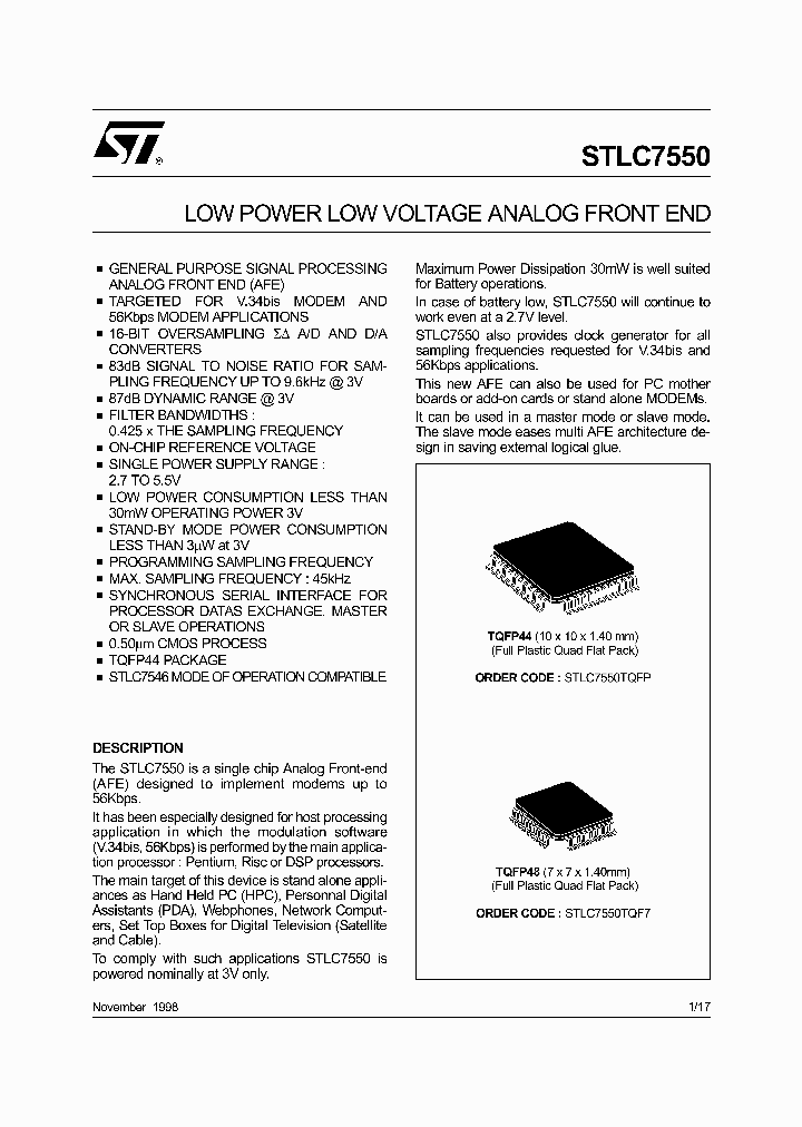 STLC7550TQF7_64074.PDF Datasheet