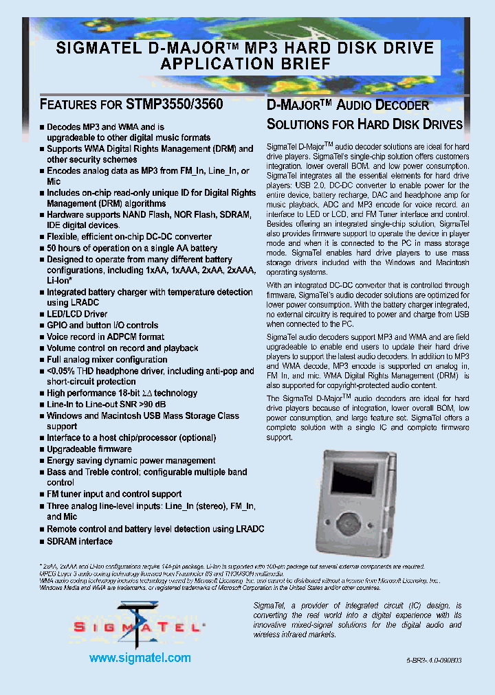 STMP3550_200707.PDF Datasheet