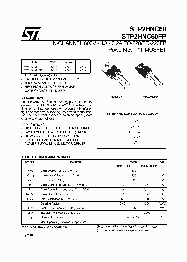 STP2HNC60FP_296367.PDF Datasheet