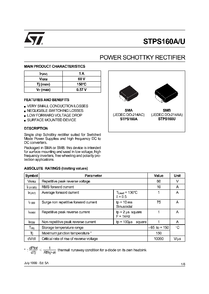 STPS160U_275364.PDF Datasheet