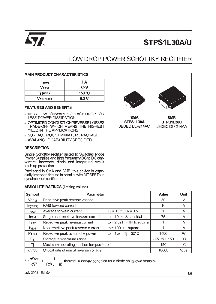 STPS1L30_240100.PDF Datasheet