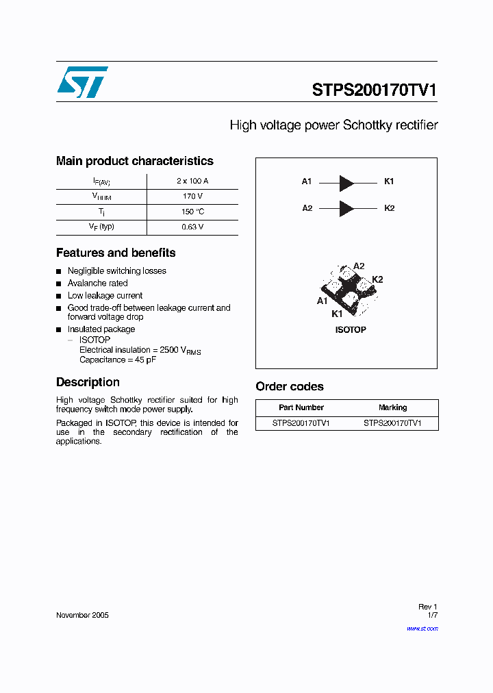STPS200170TV1_304437.PDF Datasheet