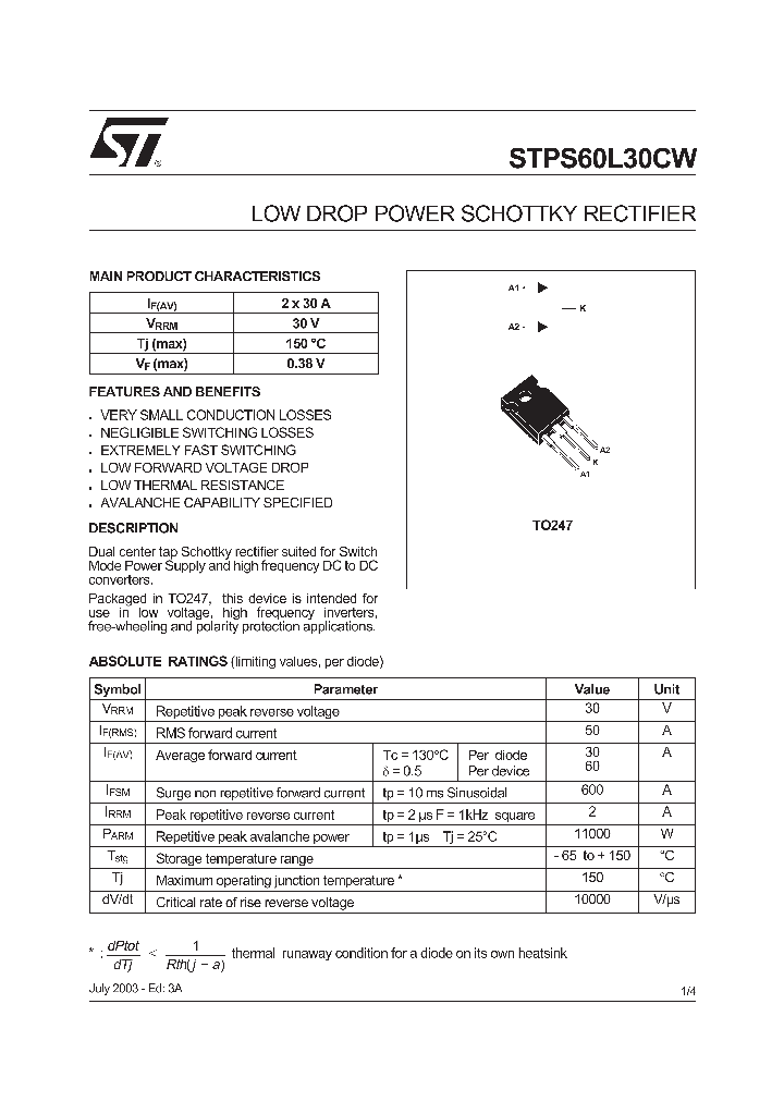 STPS60L30C_229717.PDF Datasheet