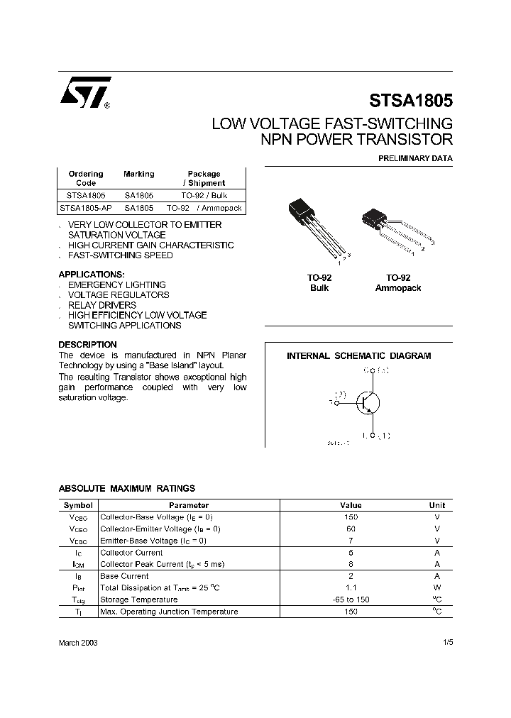 STSA1805_285581.PDF Datasheet