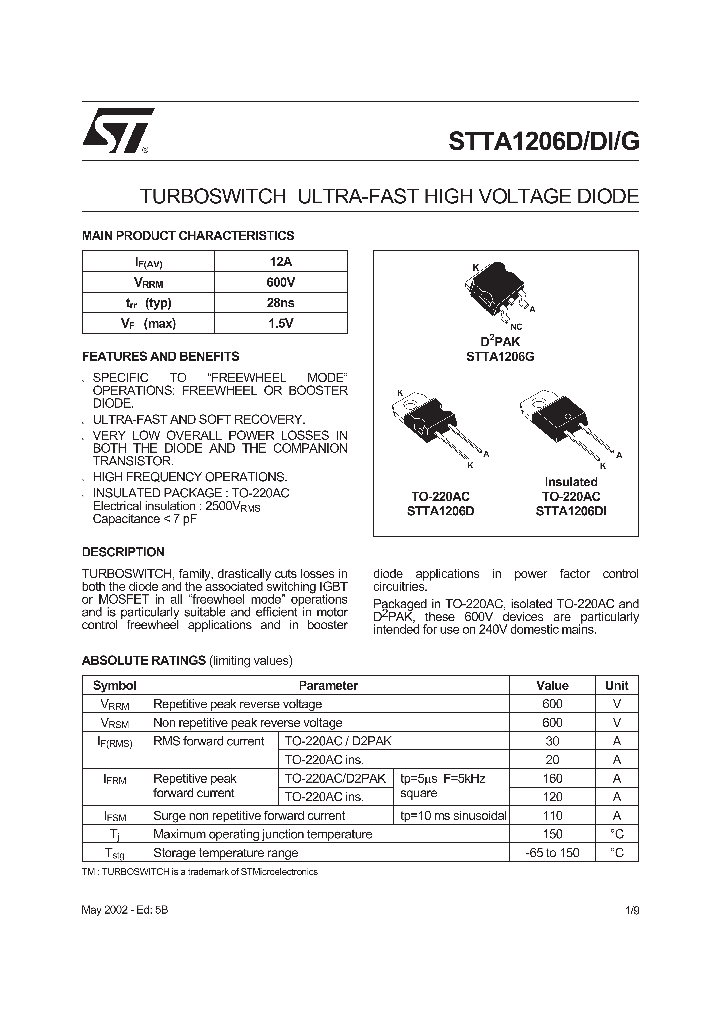STTA1206DIRG_214891.PDF Datasheet