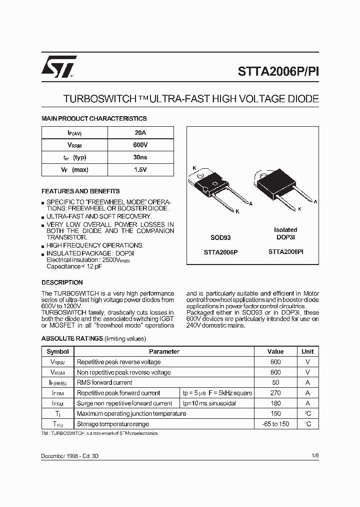 STTA2006PI_278358.PDF Datasheet
