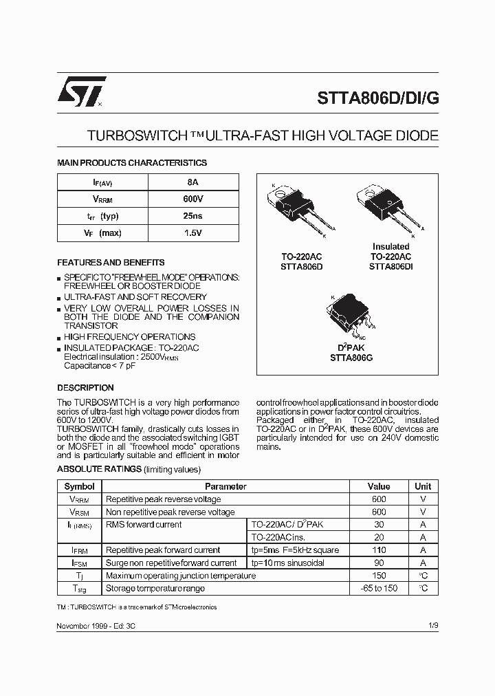 STTA806_272277.PDF Datasheet