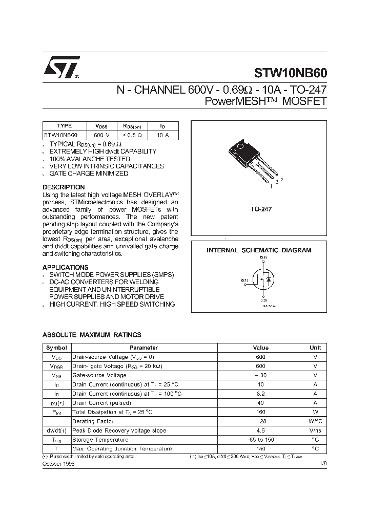 STW10NB60_280055.PDF Datasheet