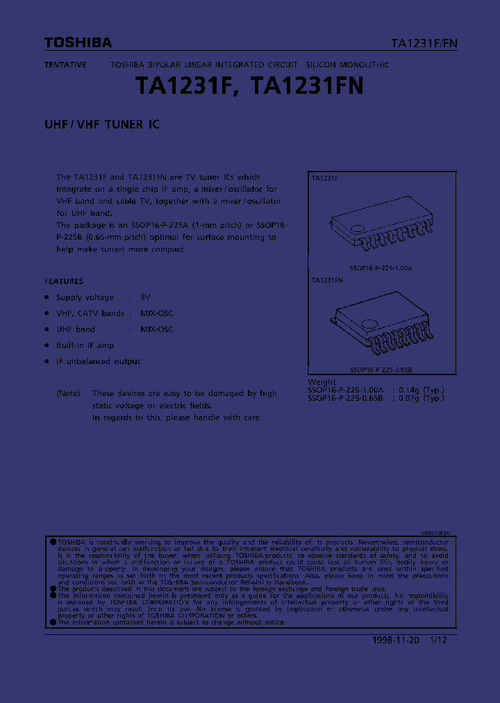 TA1231FN_290190.PDF Datasheet
