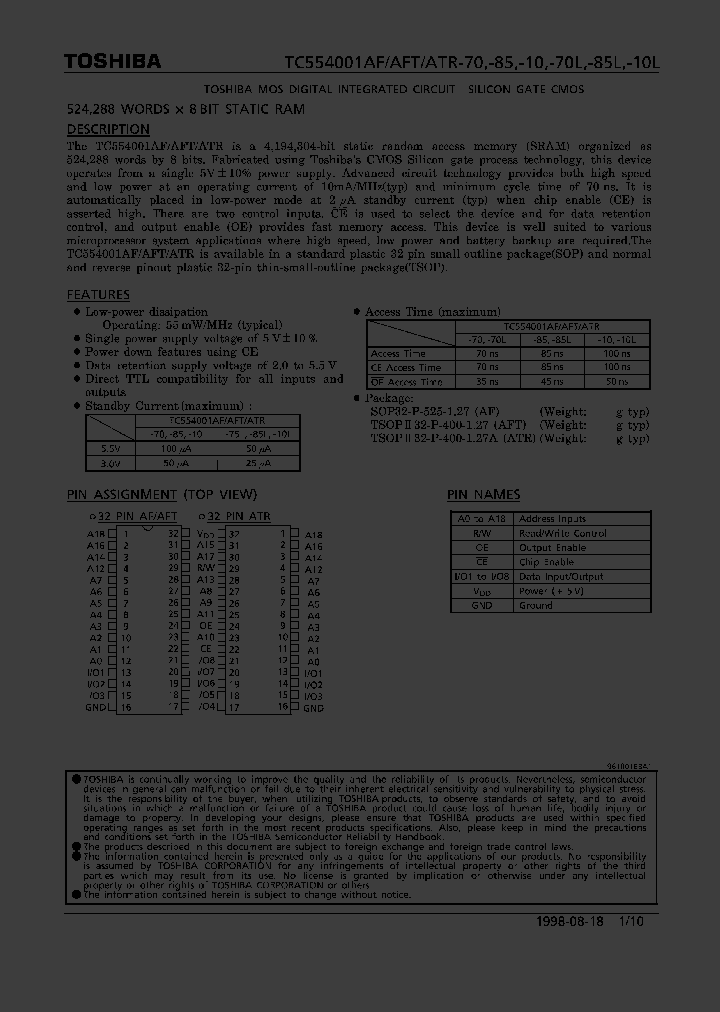 TC554001_148800.PDF Datasheet