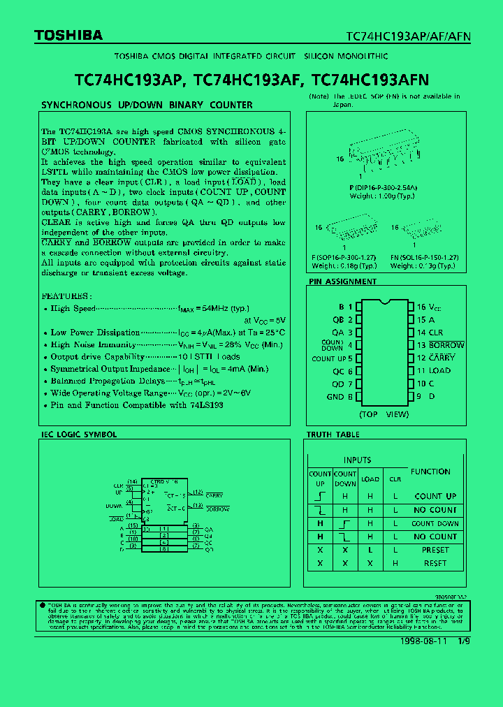 TC74HC193AFN_271375.PDF Datasheet