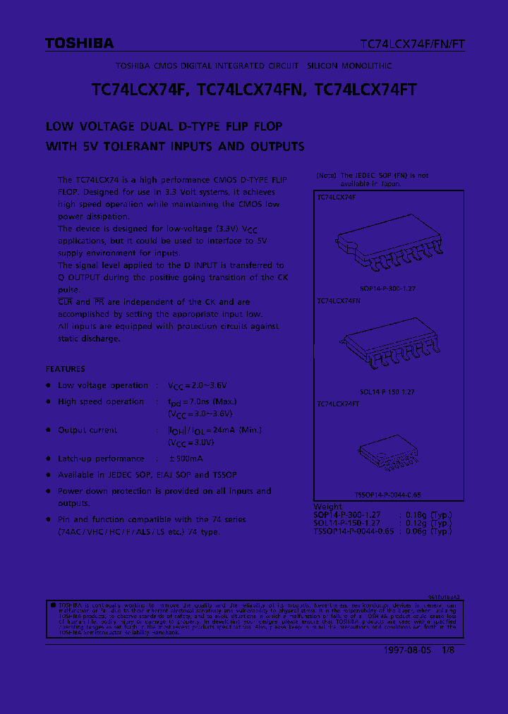 TC74LCX74FT_289019.PDF Datasheet