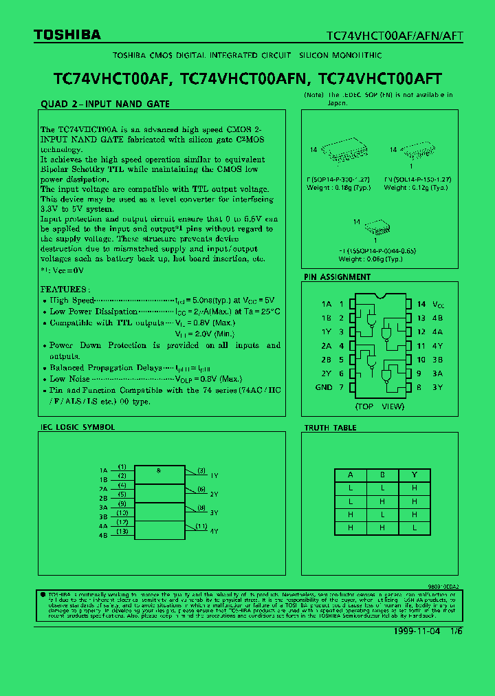TC74VHCT00AFT_288155.PDF Datasheet