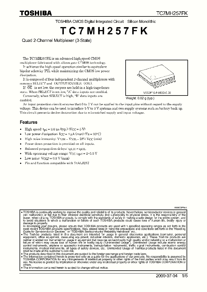 TC7MH257FK_264918.PDF Datasheet