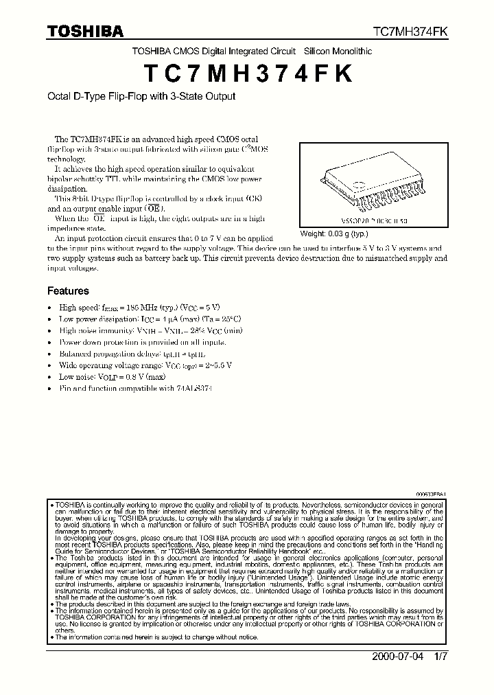 TC7MH374FK_266210.PDF Datasheet