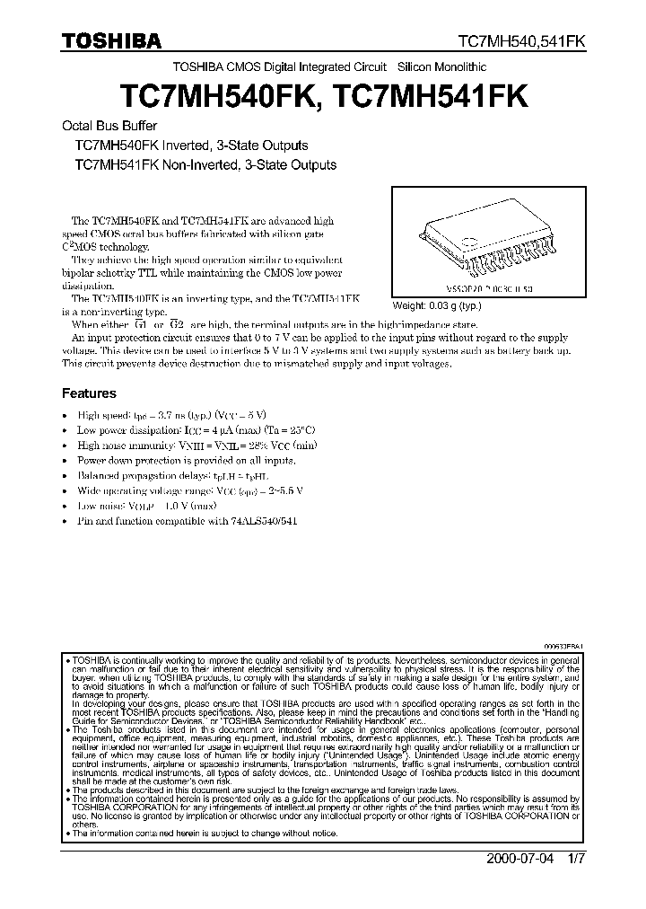 TC7MH540FK_265964.PDF Datasheet