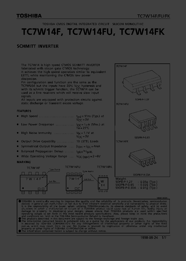 TC7W14F_36911.PDF Datasheet