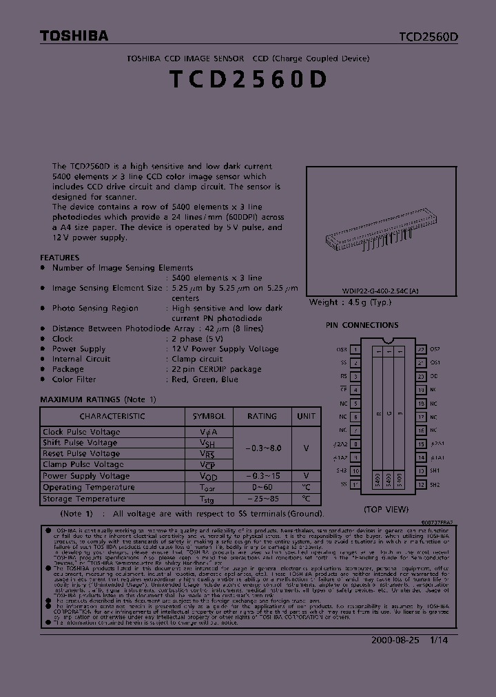 TCD2560D_289701.PDF Datasheet