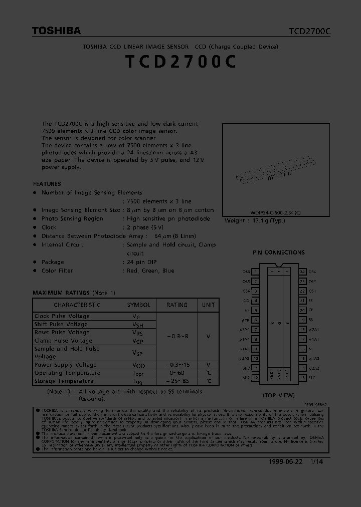 TCD2700C_70190.PDF Datasheet