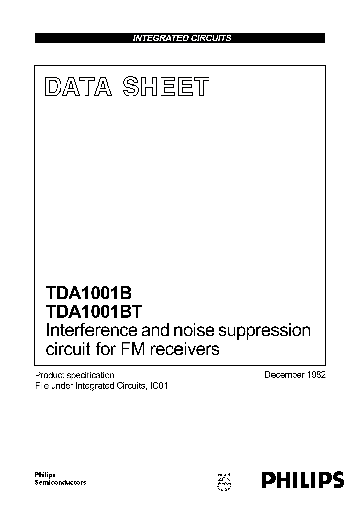 TDA1001BT_254095.PDF Datasheet