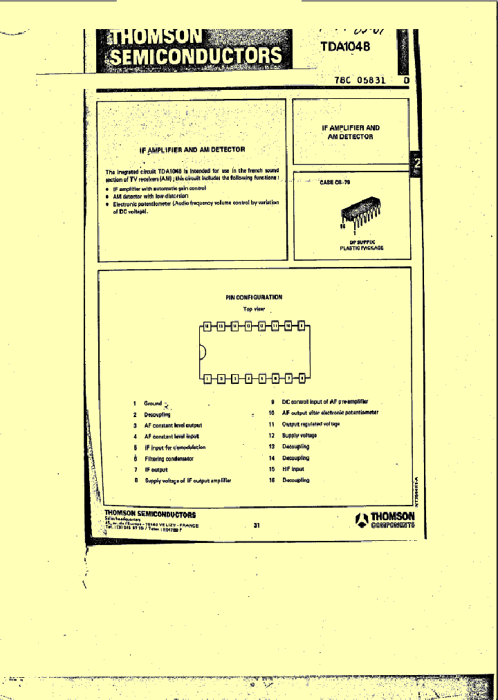 TDA1048_240614.PDF Datasheet