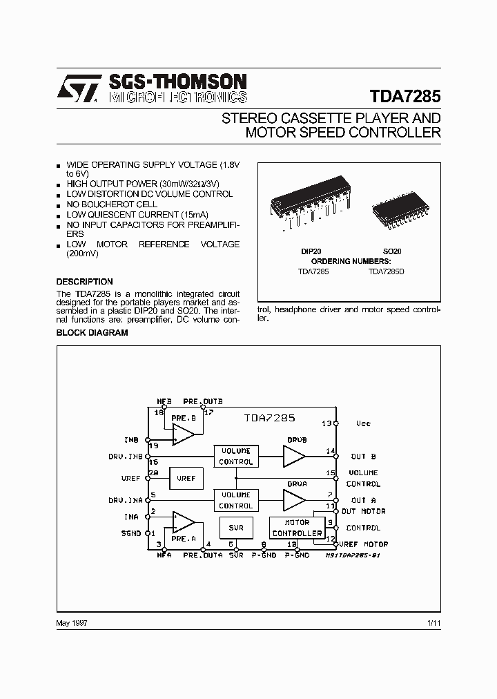 TDA7285D_226960.PDF Datasheet