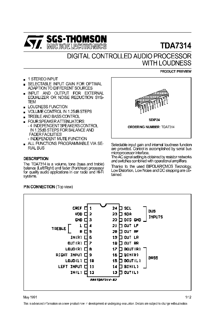 TDA7314_237071.PDF Datasheet