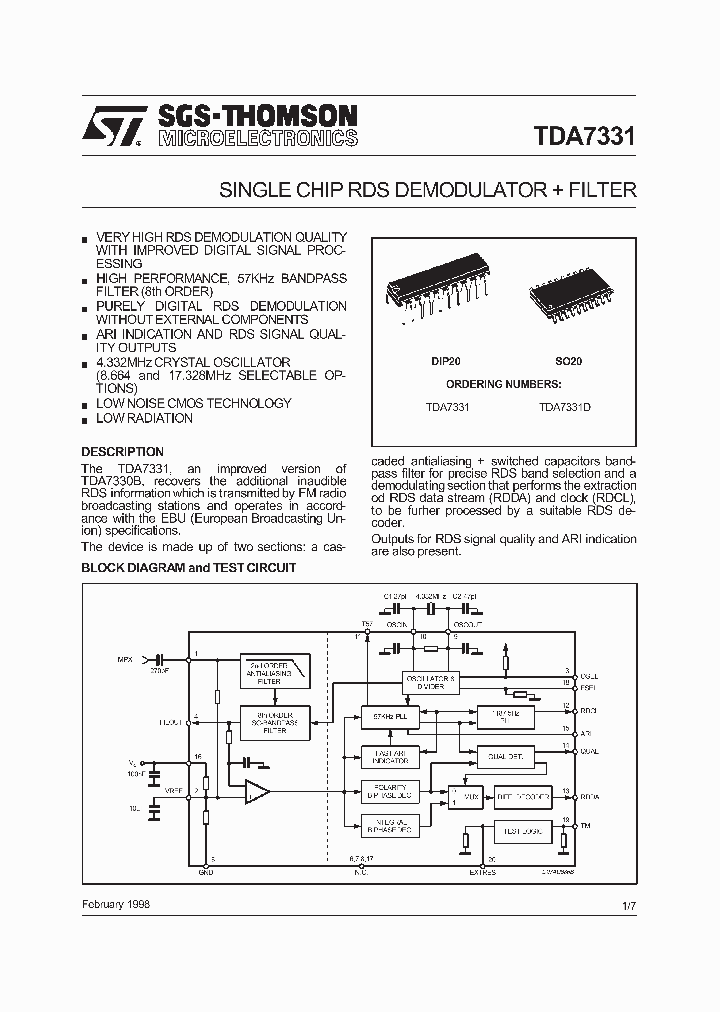 TDA7331_240234.PDF Datasheet