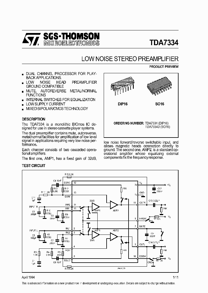 TDA7334_263451.PDF Datasheet