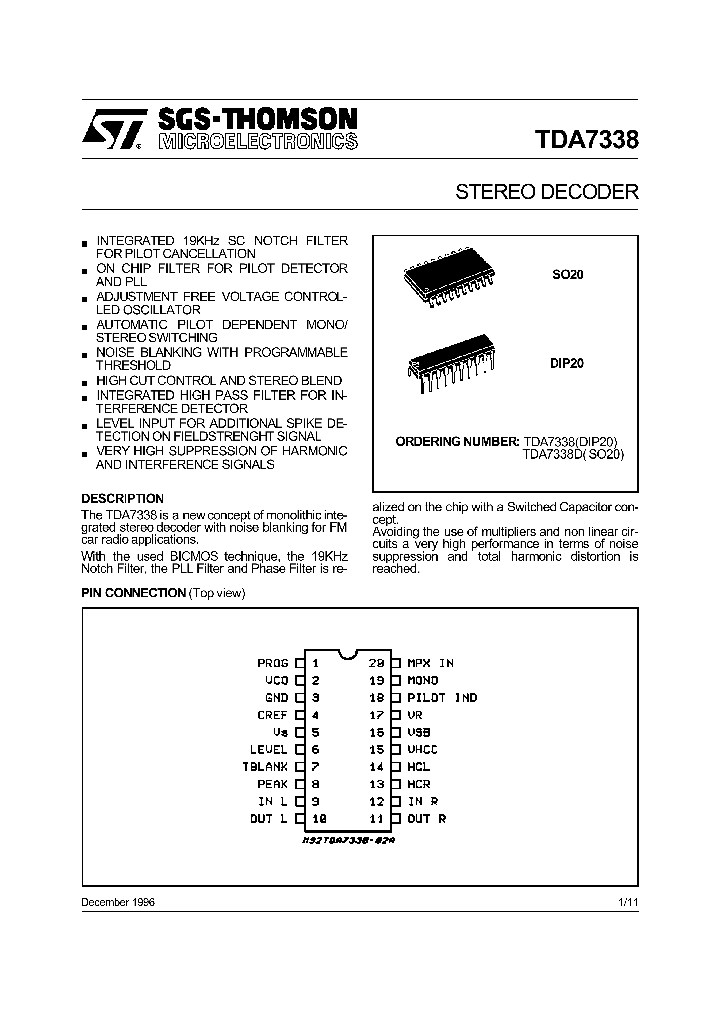 TDA7338_264208.PDF Datasheet