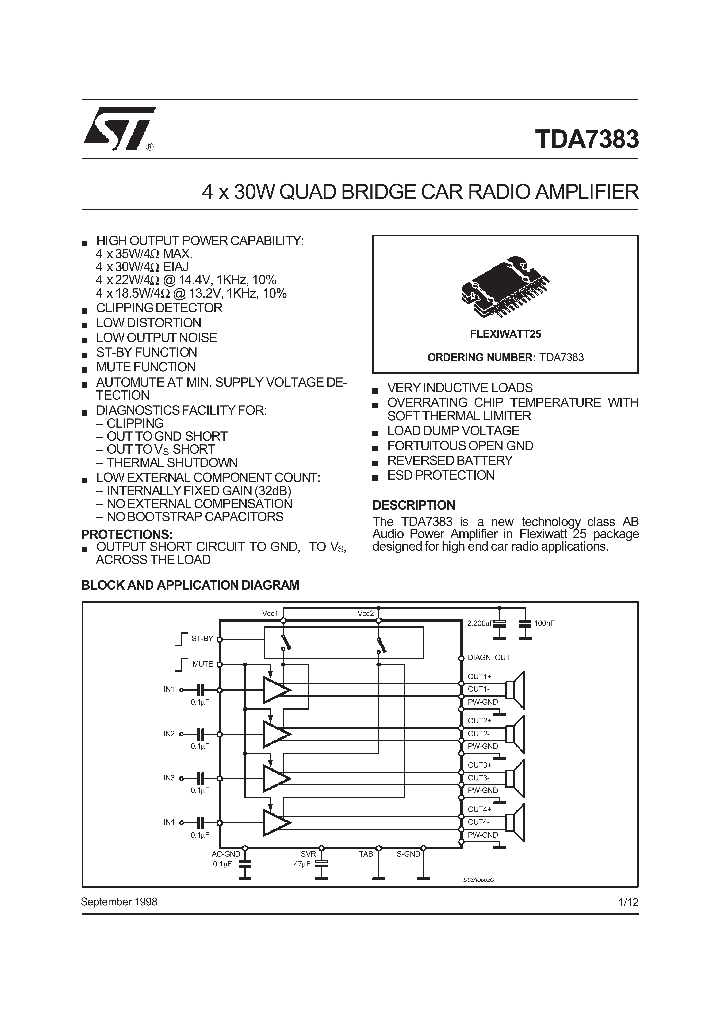 TDA7383_215072.PDF Datasheet