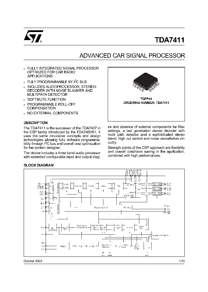 TDA7411_286428.PDF Datasheet
