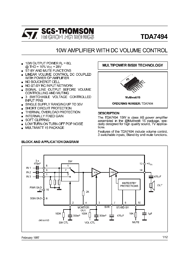 TDA7494_133588.PDF Datasheet
