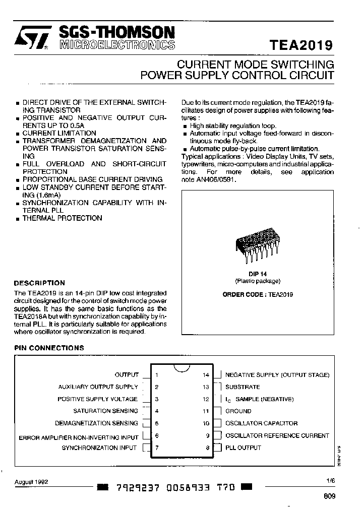 TEA2019NBSP_286089.PDF Datasheet
