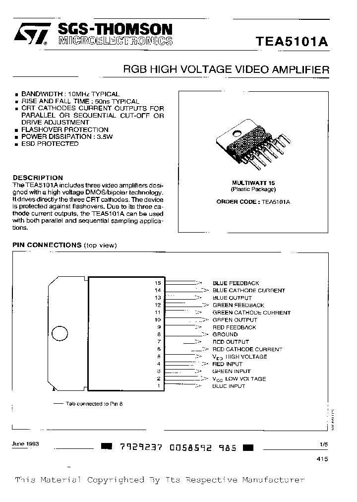 TEA5101A_259403.PDF Datasheet